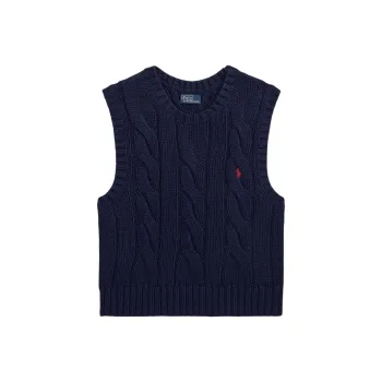 Polo Ralph Lauren Cable Knit Cropped Vest