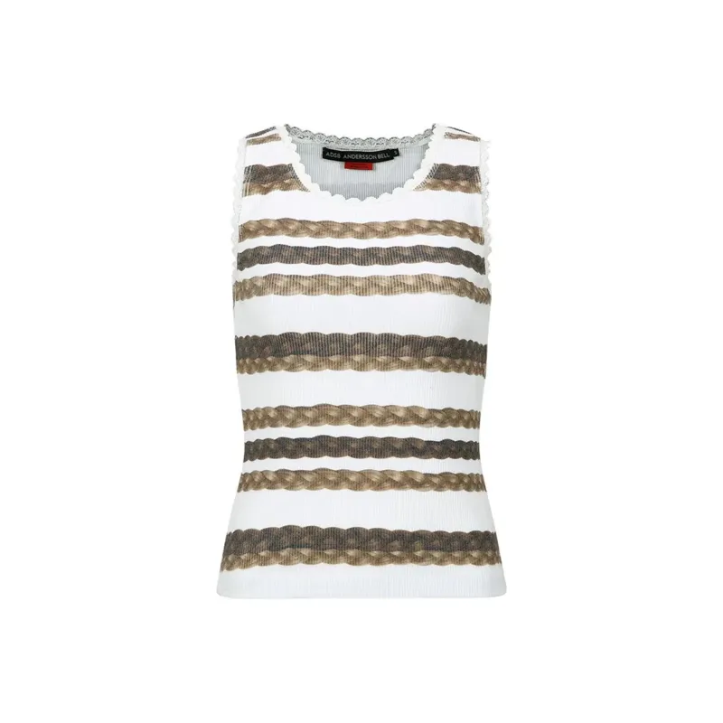 ANDERSSON BELL Hair Braid stripe Tank Top-0