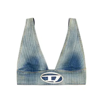 DIESEL De Elly S Oval D Plaque Denim Top