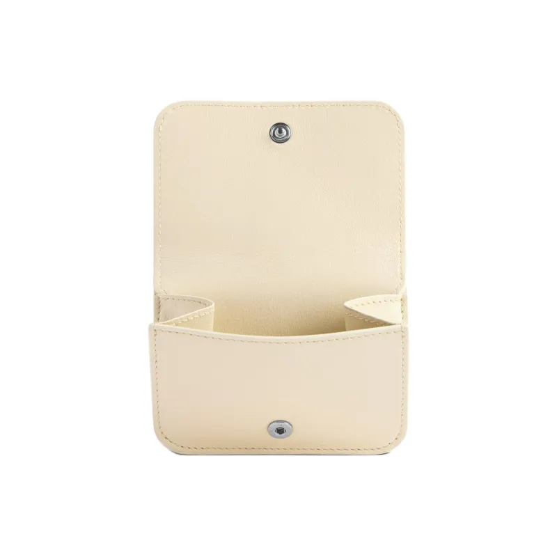 Balenciaga Cash Calfskin Wallet Mini Women's Beige-3