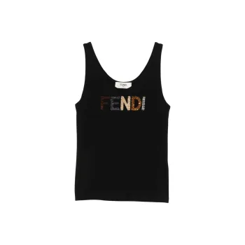 FENDI Logo Detailed Sleeveless Tank Top