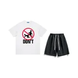 White T-Shirt+Black Shorts[Clothing Sets]