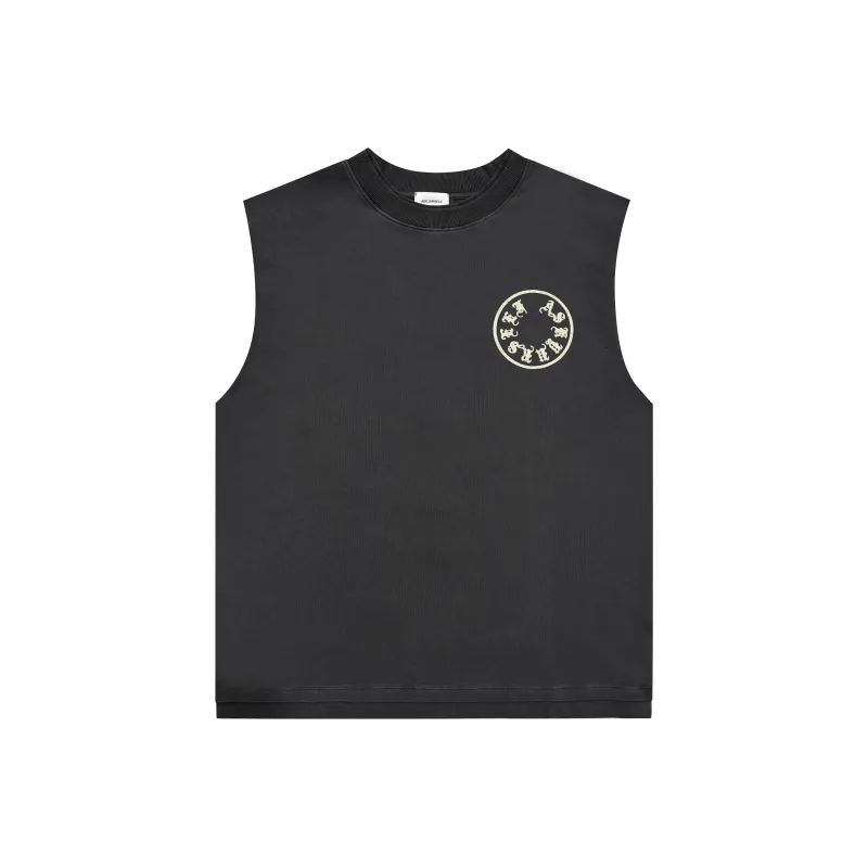 Askyurself Tank Top Unisex Washed Black-1