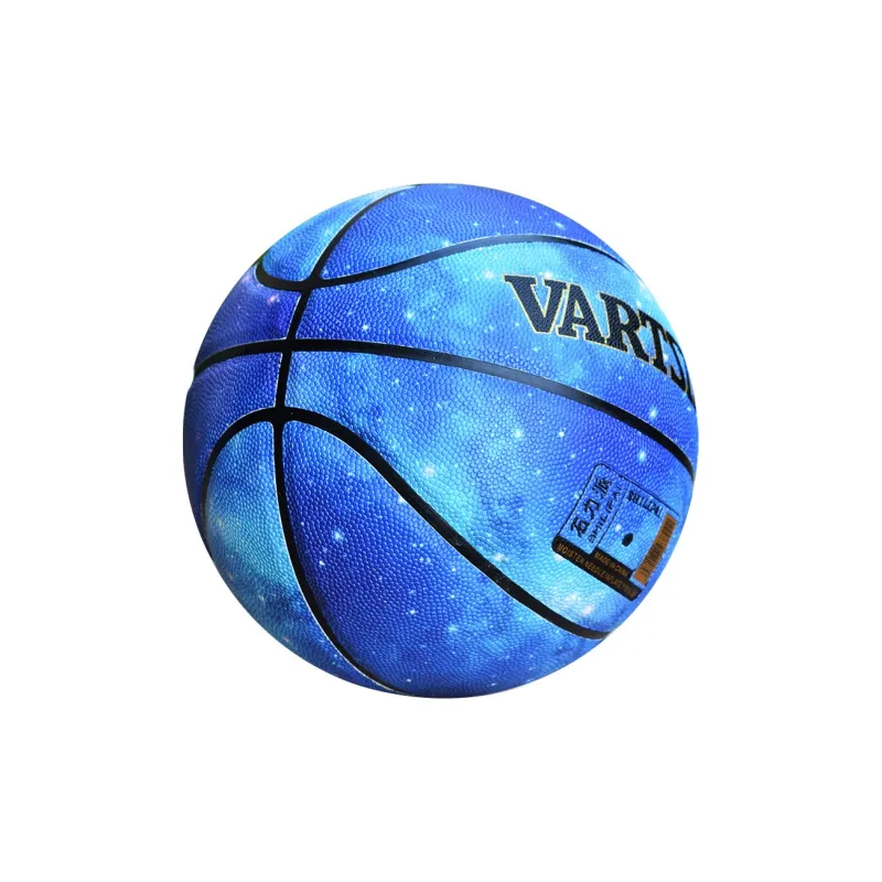 Vartsing Starry Sky Moisture Absorbing Leather Basketball Blue Size 7 Street Training Competition Unisex-3