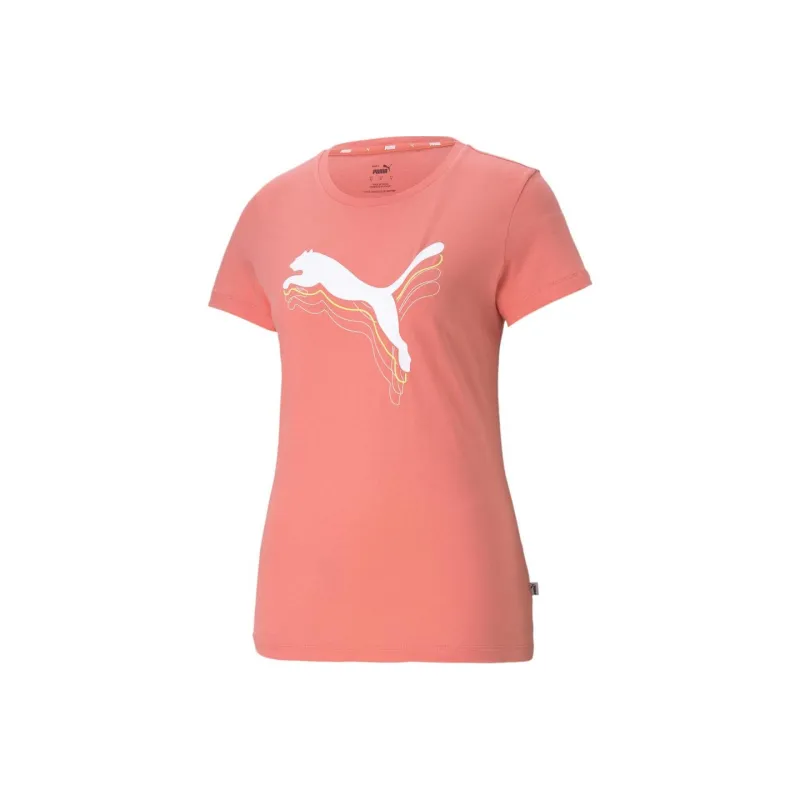 PUMA Rebel Rebel Graphic Tee T-Shirt Women's Pink-0