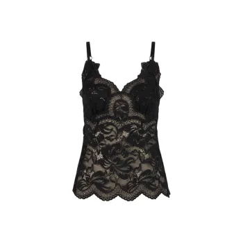 Paco Rabanne Lace V Neck Tank Top
