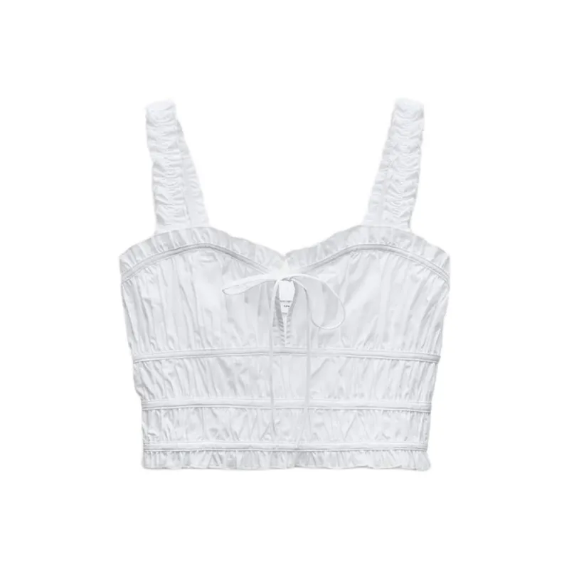 ZARA Tank Tops Women's White-0