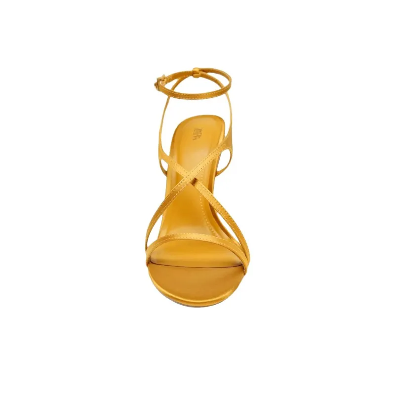 ZARA One Strap Sandals 11cm Women's Gold-3