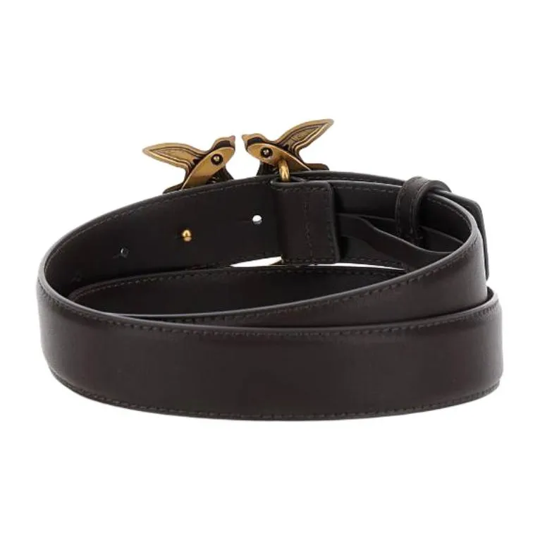 PINKO Love Berry Logo Plaque Buckle Belt-2