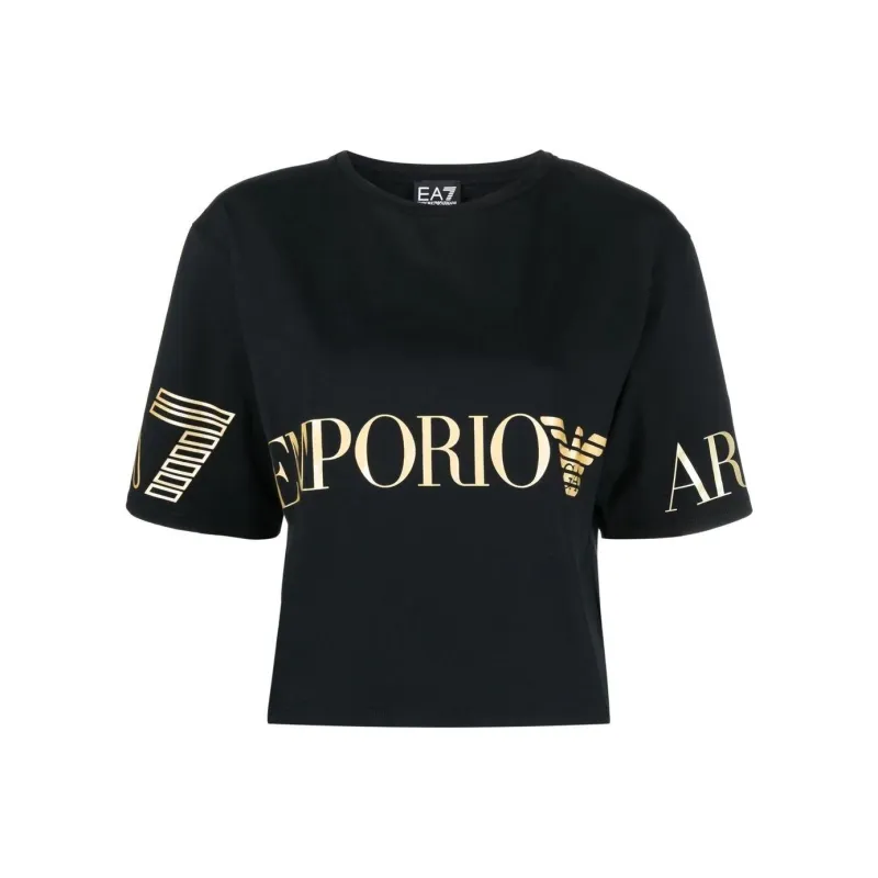 EMPORIO ARMANI Crop Top Women's Black-0