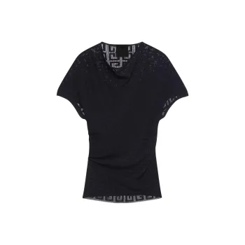 Givenchy 4G Jacquard Draped Top