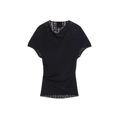 Givenchy 4G Jacquard Draped Top