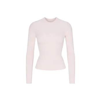 SKIMS SS25 Regular T Shirt Women's Barely Pink/Light Pink