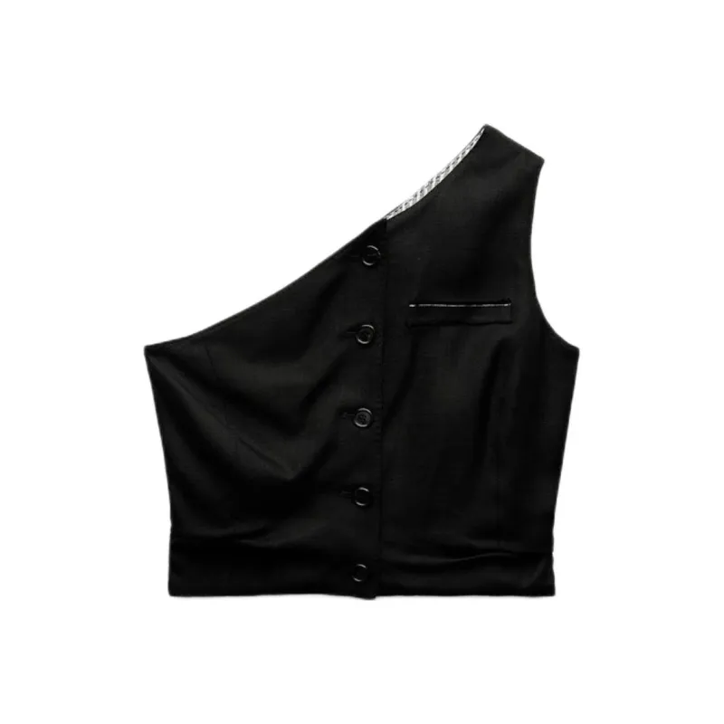 ZARA ZW Series Tank Tops Women's Black-0
