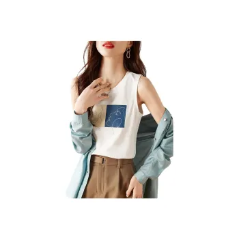 Mo Han Yi Mei Tank Tops Women's White