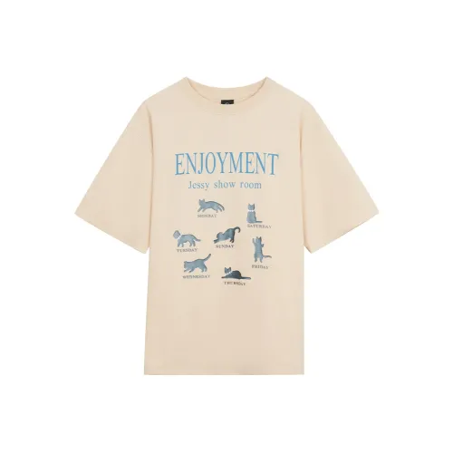 JESSYLINE T Shirt Women's Beige Yellow