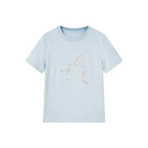 HUOLIDEDITU T Shirt Women's Light Blue