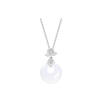 Shang Qianyi Natural Chalcedony Necklaces Women's