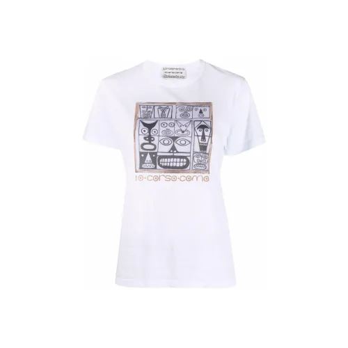 10 CORSO COMO Faces print Cotton T shirt
