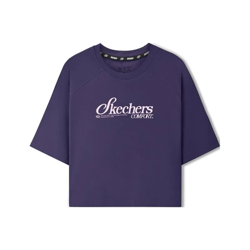 Skechers Sports Life Collection Raglan Sleeve T Shirt Women's Gothic Purple-0