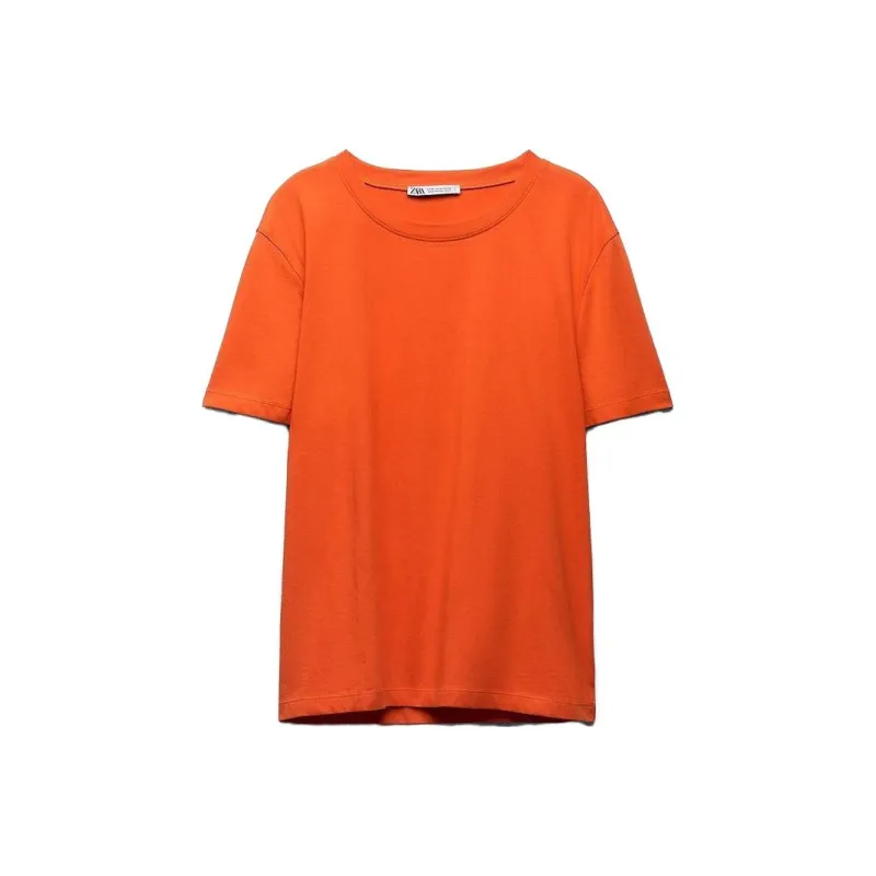 ZARA T-Shirts Women's Orange-0