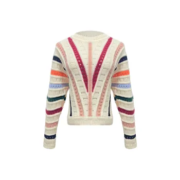 FOREVER 21 2022 A Line Loose Fit Sweater Women's White