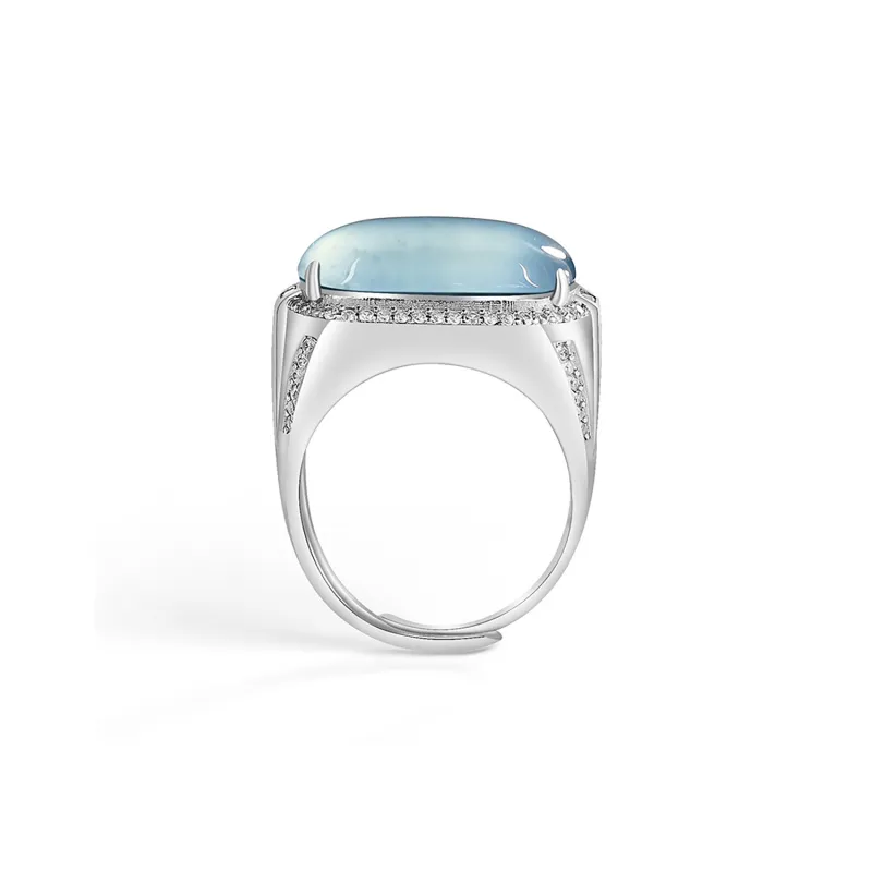 Cuiya Golden Building Ice Glutinous Jadeite Rings Unisex-4