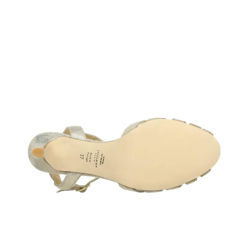 JONAK Doliate One Strap Sandals 7cm Women's Silver-7