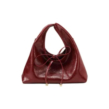 PAYOT Microfiber Synthetic Leather Shoulder Bag, Crossbody Bag, Handbag Women's Burgundy