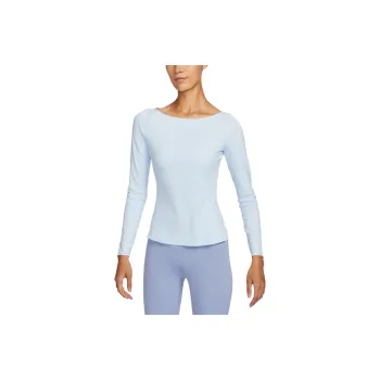 Nike YOGA DRI FIT T Shirt Women's Purple Blue