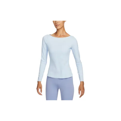 Nike YOGA DRI FIT T Shirt Women's Purple Blue