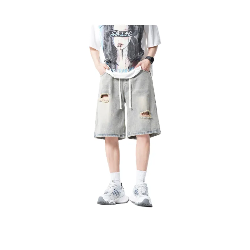 YATSI Denim Shorts Unisex Yellow Mud-0