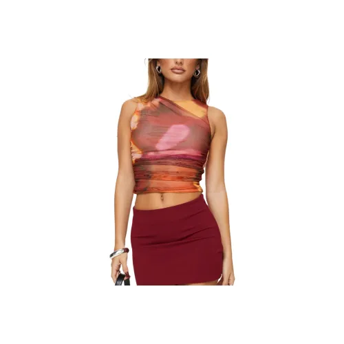 PRINCESS POLLY Tank Tops Women's BROWN/Brown