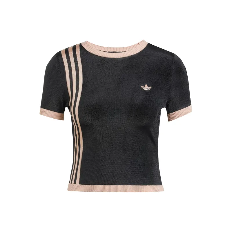Adidas Originals Knitted 3 Stripes Short Tee-0