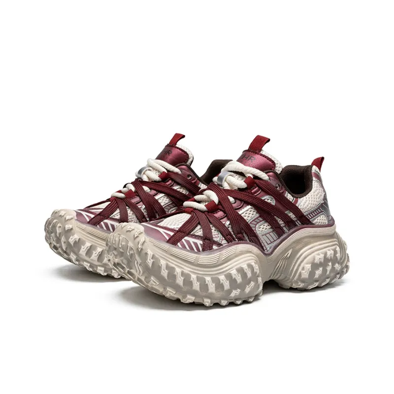 DEFINE CHOICE Abrasion Resistant Height Increasing Breathable Low Top Chunky Sneakers Women's-6