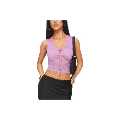 PRINCESS POLLY Tank Tops Women's LILAC/Light Purple