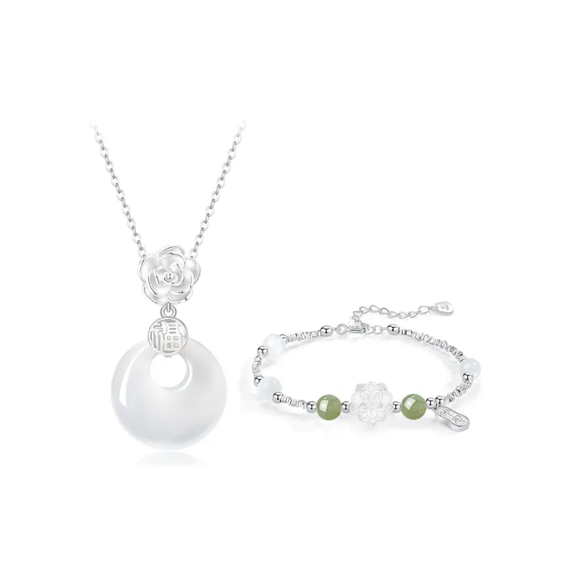 JOYDINNY Chalcedony Necklaces Women's-0