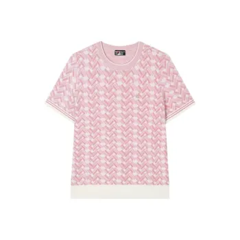 FILA T Shirt Women's Gray Purple Pink