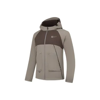 QIAODAN Sports Life Collection Trench Coat Men's Wild Khaki/Dark Camel Brown