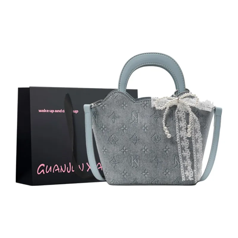 Champion Cub PU Handbag Regular Women's Ecru/Blue/Coffee-4