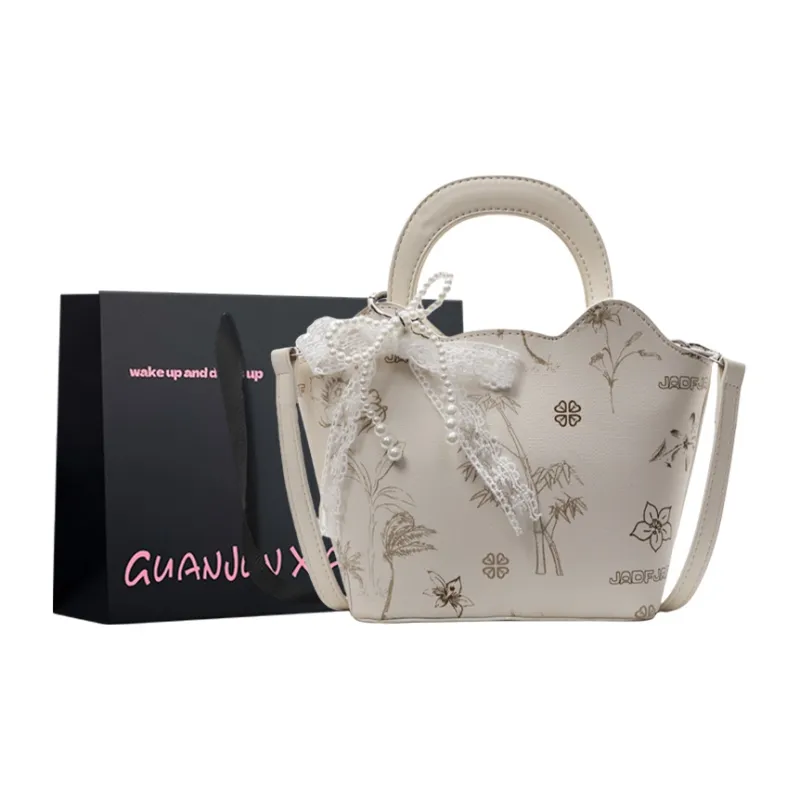 Champion Cub PU Handbag Regular Women's Ecru/Blue/Coffee-0