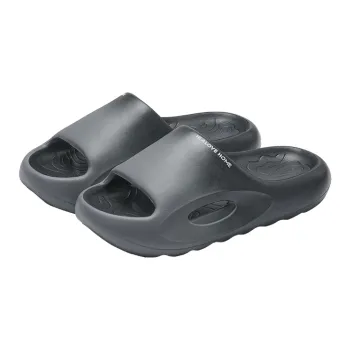 HLA Gradient Gray, Soft And Resilient Platform Couple's Slippers, Non Slip Soft Sole Indoor Bathing Slippers