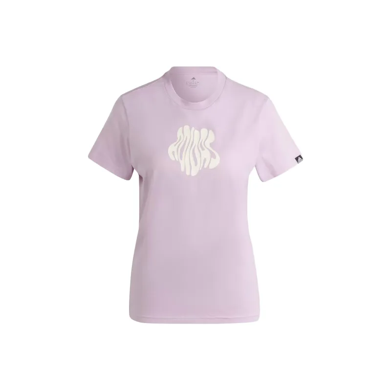 Adidas Floral Graphic Tee T-Shirt Women's Pink-0