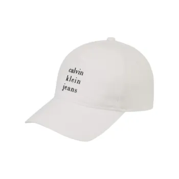 CALVIN KLEIN Cotton Baseball Caps Unisex White