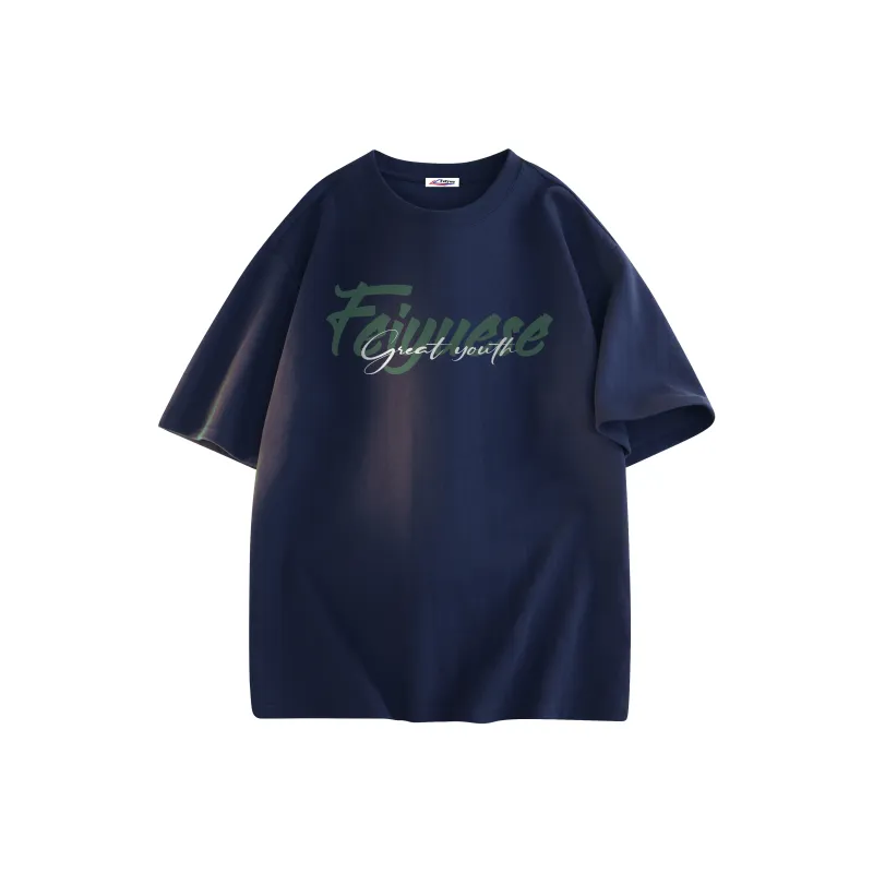 Feiyue T Shirt Unisex Navy Blue-1