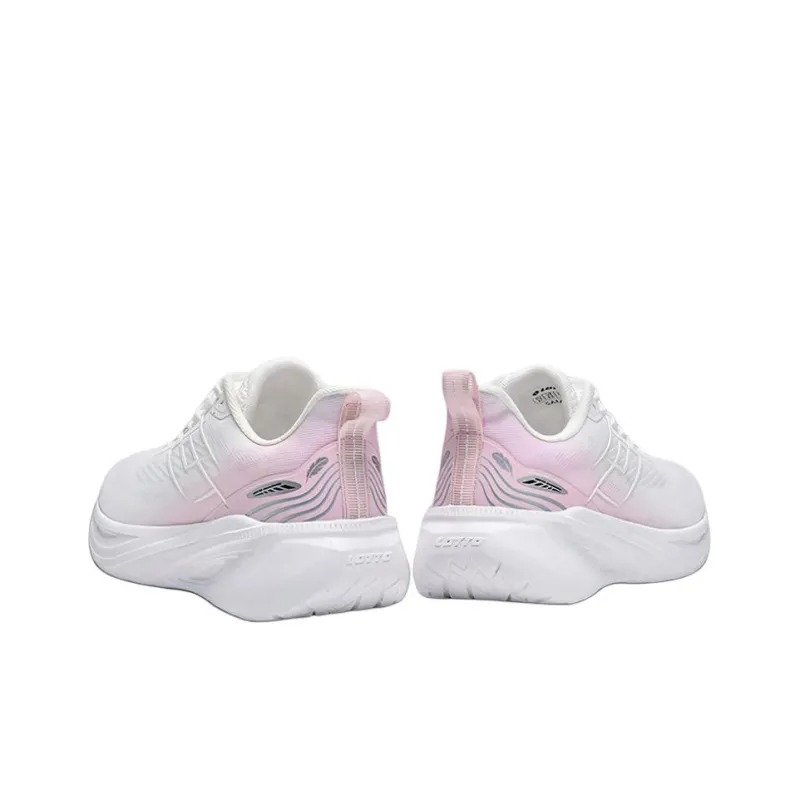 LOTTO Shock Absorbers With Slip Resistant And Abrasion Resistant Properties Low Top Running Shoes Women's White Pink-2