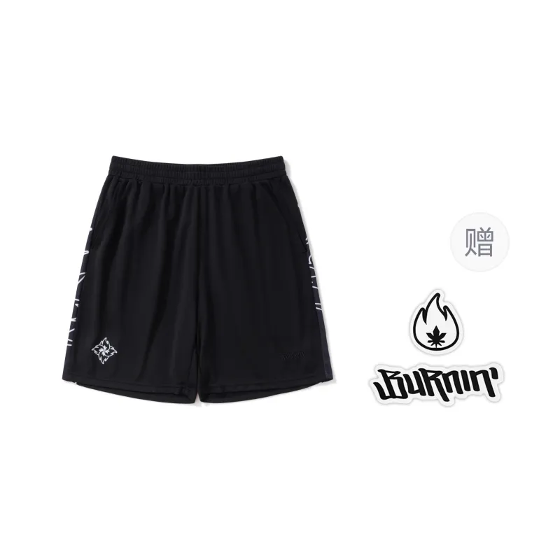 BURNIN Casual Shorts Unisex Black-0