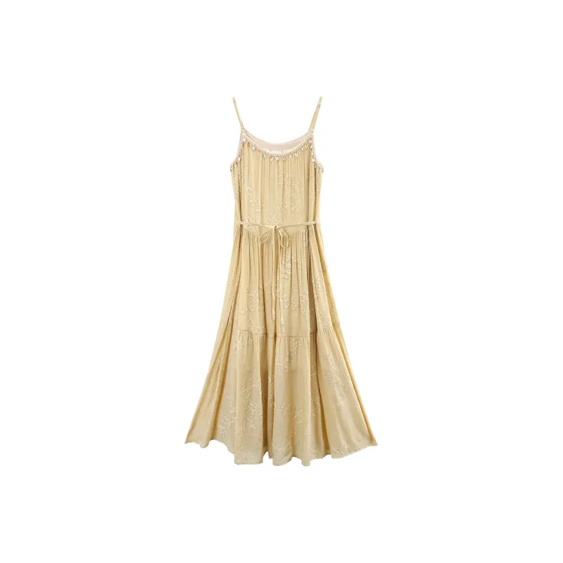 A Paradise For Awakening Slip Dress Women's Yellow-1