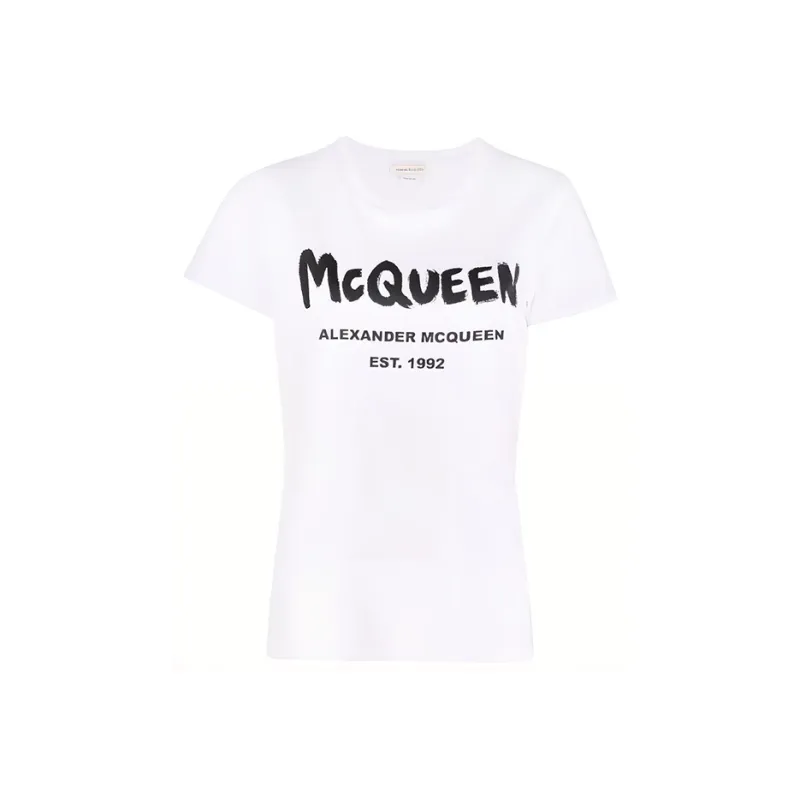 Alexander McQueen Logo Printed Crewneck T-Shirt-0