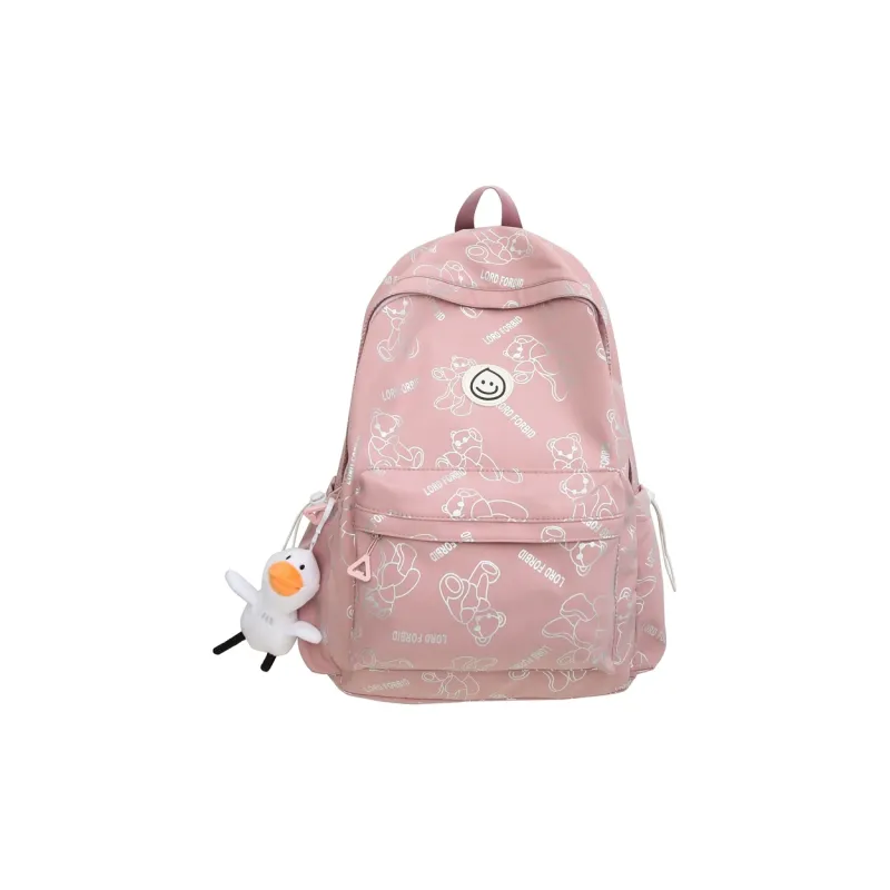 Moonshine Nylon Backpack Unisex Black/Pink/Ecru/Blue/Green-9